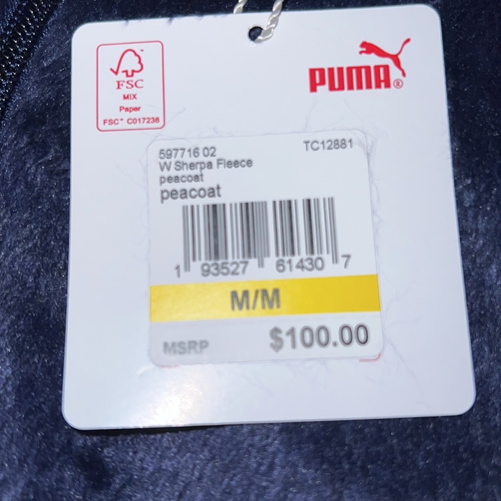 PUMA Women's Golf 2020 Sherpa Fleece Peacoat Navy - Picture 5 of 8
